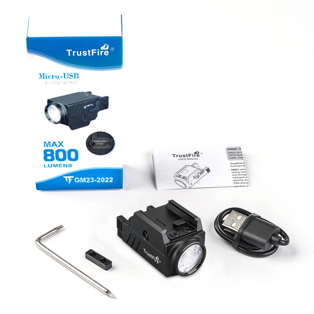 TRUSTFIRE GM23 TORCIA TATTICA 800 LUMENS RICARICABILE