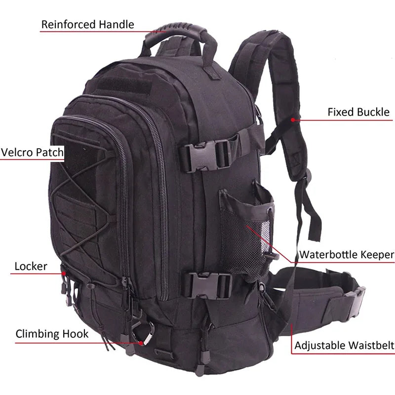 SAC À DOS D'ASSAUT MOLLE 60L
