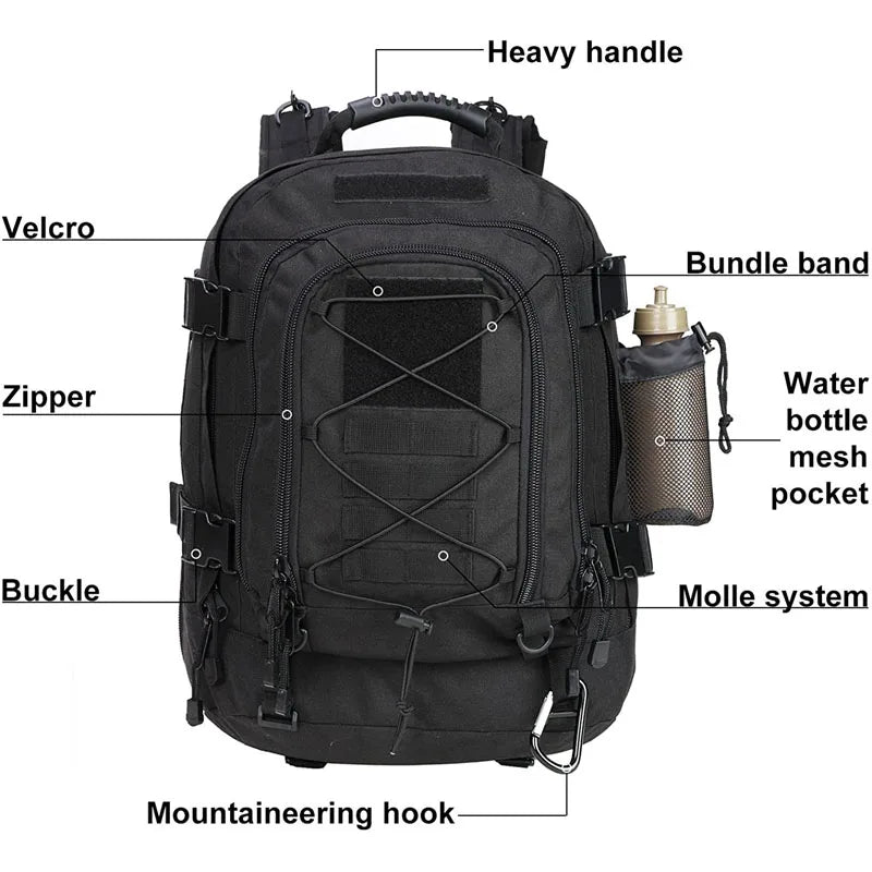 SAC À DOS D'ASSAUT MOLLE 60L