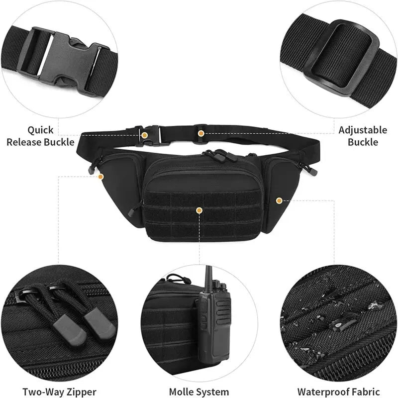 SAC TACTIQUE EN NYLON À POCHES MULTIPLES