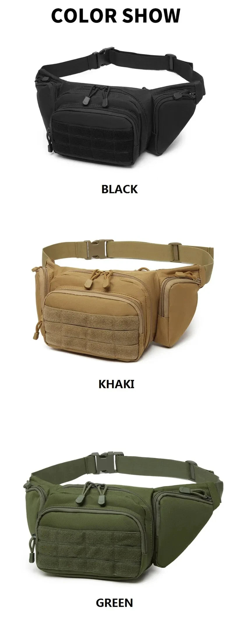 SAC TACTIQUE EN NYLON À POCHES MULTIPLES
