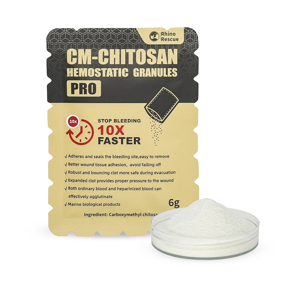 RHINO RESCUE POLVERE EMOSTATICA CHITOSAN HEMOSTATIC POWDER GRANULAR 6g/15g