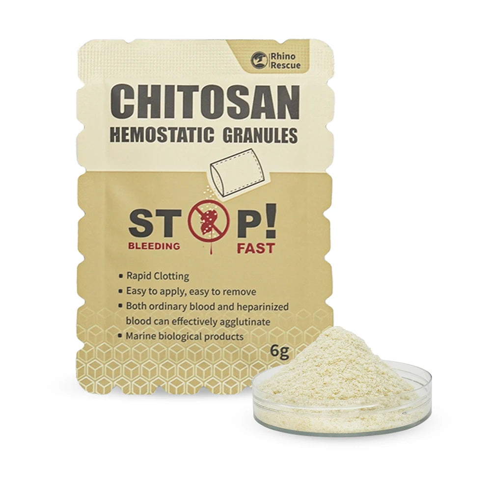 RHINO RESCUE POLVERE EMOSTATICA CHITOSAN HEMOSTATIC POWDER GRANULAR 6g/15g