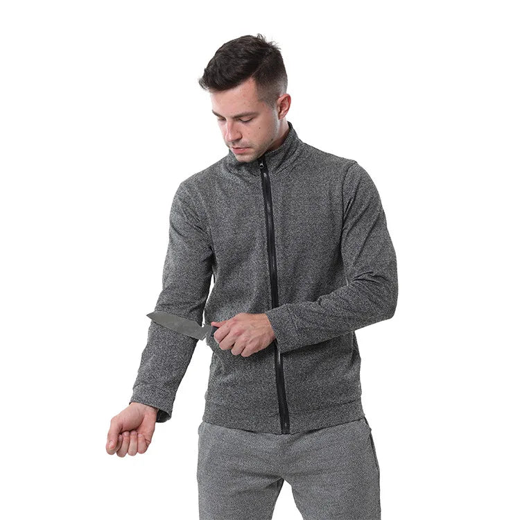 Sweat-shirt zippé résistant aux coupures, norme EU EN388 CE NIVEAU 5