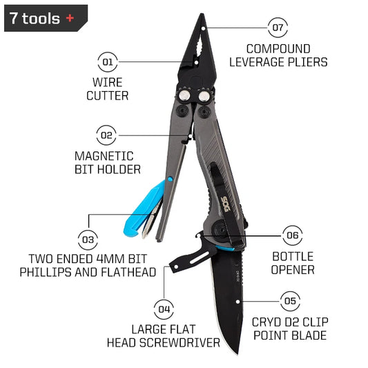 SOG PINZA MULTIUSO 7 IN 1 FLASH MT