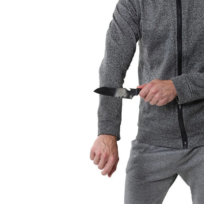 EU EN388 CE LEVEL 5 CUT-RESISTANT ZIP-UP SWEATSHIRT