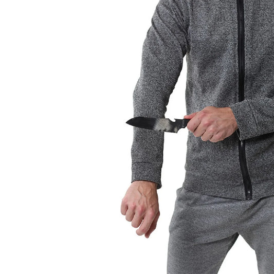 Sweat-shirt zippé résistant aux coupures, norme EU EN388 CE NIVEAU 5