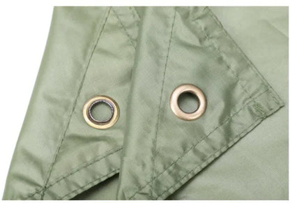 PONCHO ANTIPIOGGIA CON CAPPUCCIO VERDE MILITARE