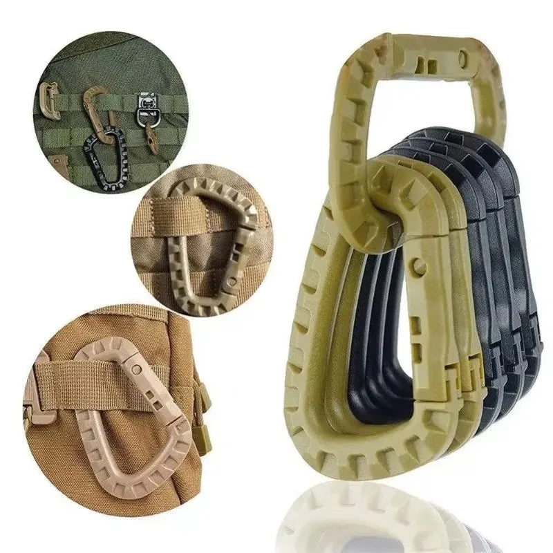 KIT DE MOUSQUETONS TACTIQUES MILITAIRES 5 PIÈCES